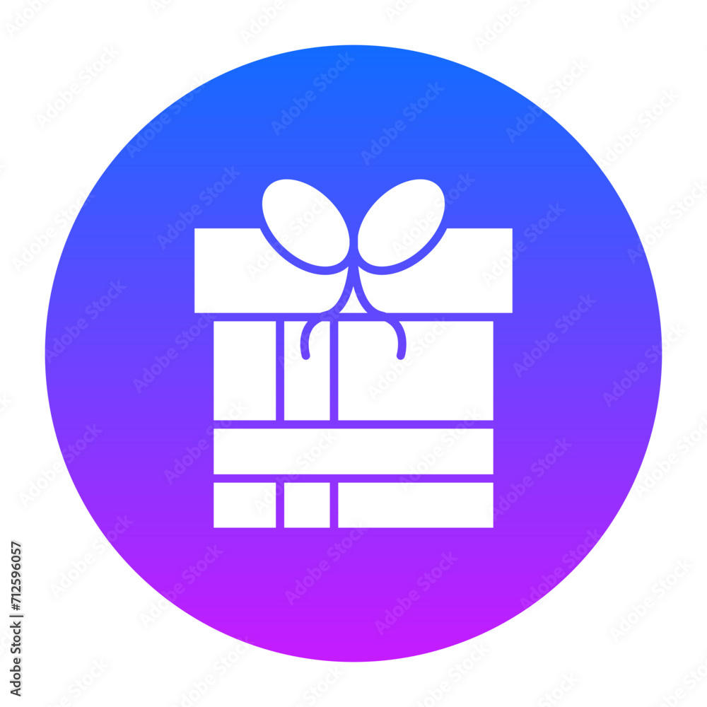 Sticker Gift Box Icon of Birthday iconset.