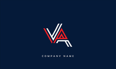 VA, AV, V, A Abstract Letters Logo Monogram