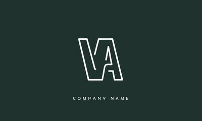 VA, AV, V, A Abstract Letters Logo Monogram