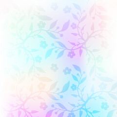 Fototapeta na wymiar Abstract colorful Floral decor template with copy space, design element.