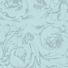 Fototapeta na wymiar Historical floral pattern background design