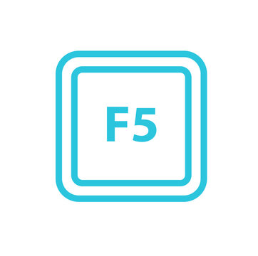 Refresh button F5 keyboard. From blue icon set.