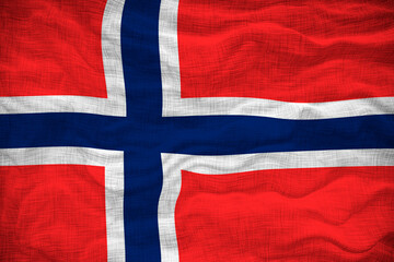 Fototapeta premium . National flag of Svalbard. Background with flag of Svalbard.