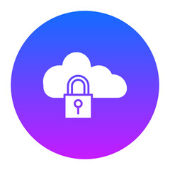 Cloud Locked Icon of Security iconset.