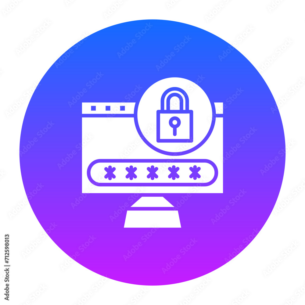 Poster password locked icon of security iconset.