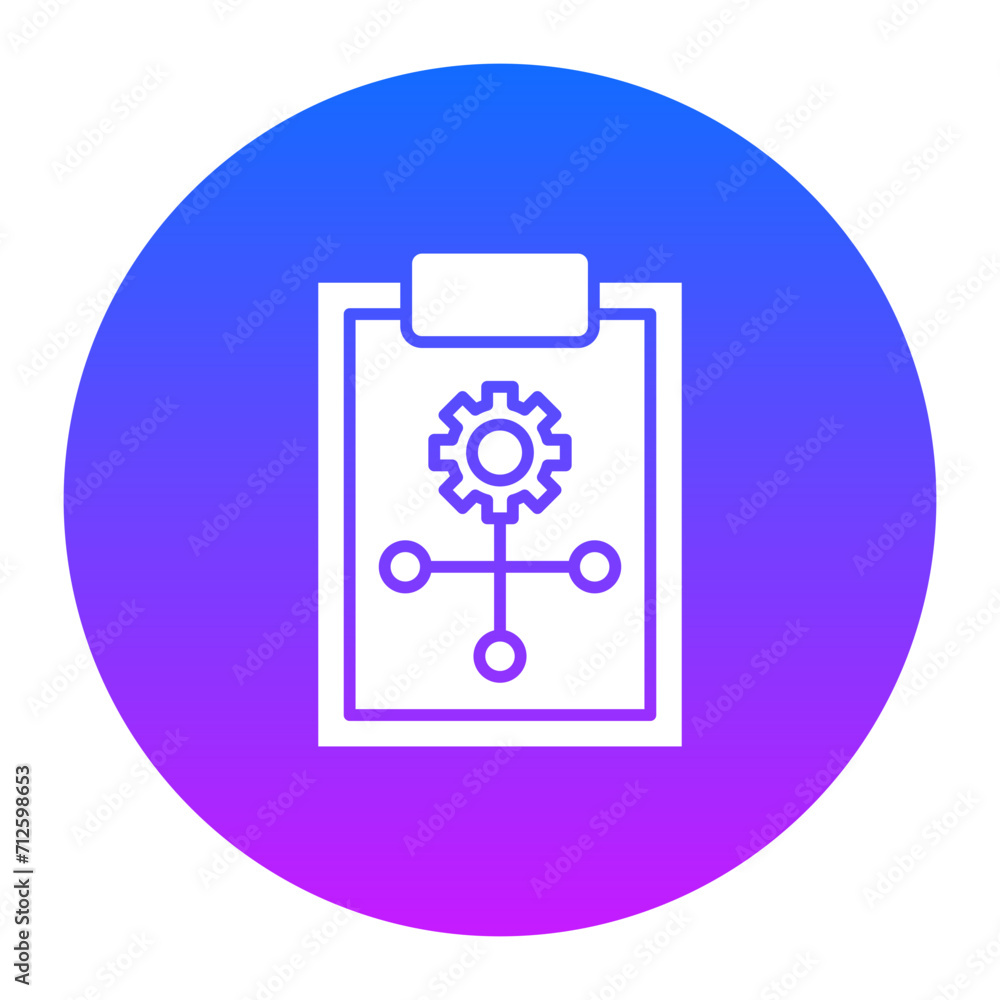 Sticker workflow icon of project management iconset.