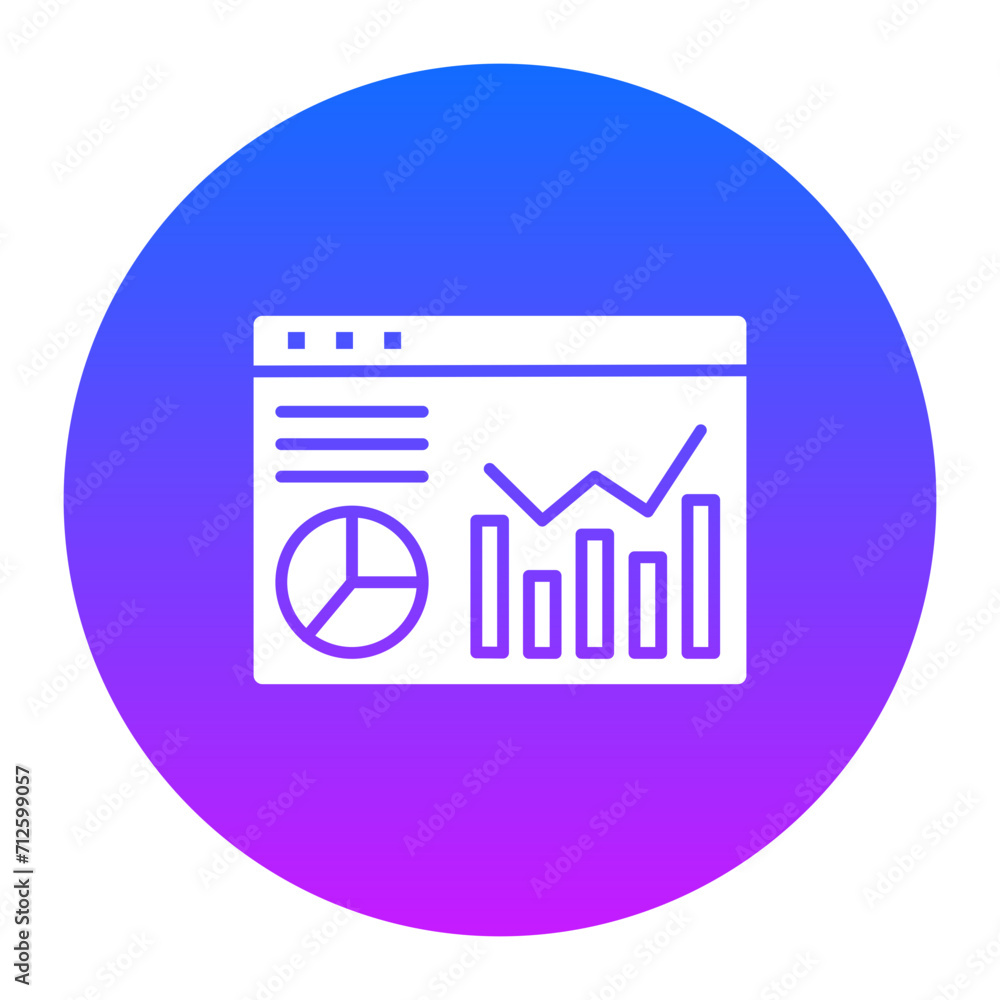 Canvas Prints Website Statistics Icon of Seo and Web iconset.