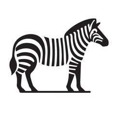 Zebra logo. Isolated zebra on white background