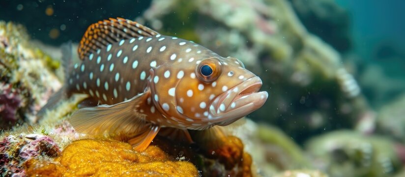 Whitespotted grouper in Taiwan's Tashi Port, Yilan.