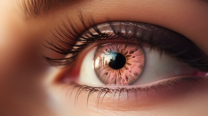 Naklejka premium Close up details beautiful female eye of an women