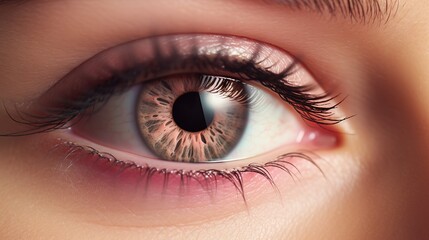 Obraz premium Close up details beautiful female eye of an women