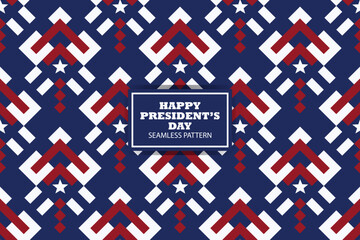 Fototapeta premium Presidents Day Seamless pattern Background Design. Banner, Poster, Greeting Card. Vector Illustration.