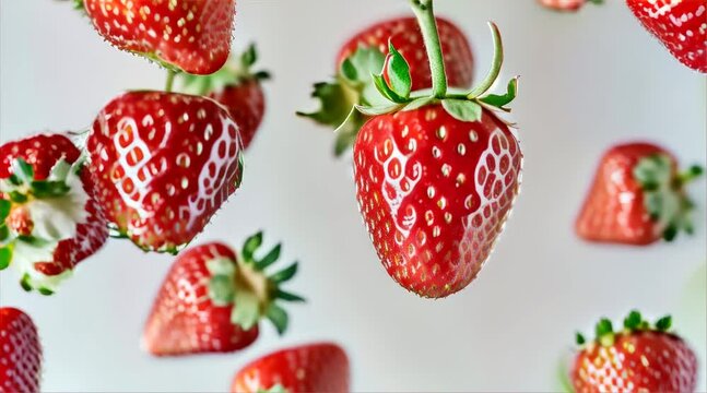 flying strawberries pattern