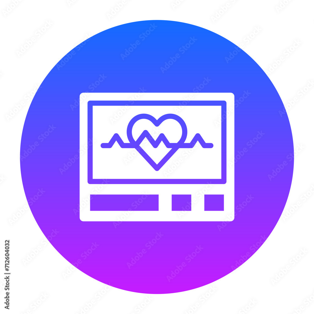 Canvas Prints heart rate icon of workout app iconset.