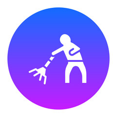 Man Sweeping Floor Icon of Housekeeping iconset.