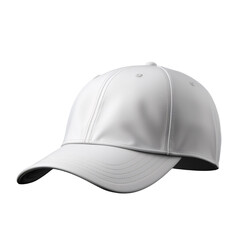 blank baseball cap isolated on white, White baseball cap mockup isolated on transparent background.
