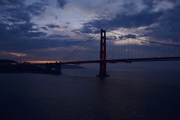 Golden Gate Bridge at evening