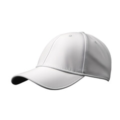 baseball cap isolated on white, White baseball cap mockup isolated on transparent background. white fabric cap