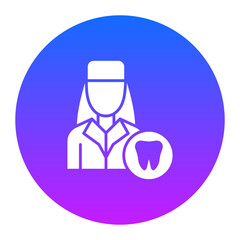 Female Dentist Icon of Medicine iconset.