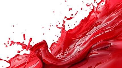 Liquid red splash color design stroke. Gradient colorful abstract background