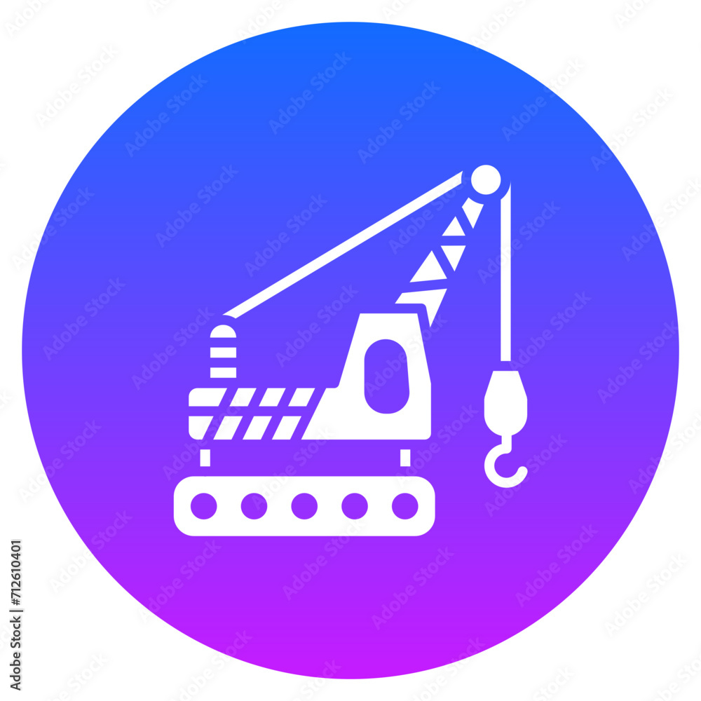 Poster crane icon of engineering iconset.