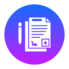 Fototapeta premium Oil Contract Icon of Petrol Industry iconset.