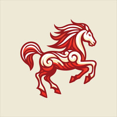 Vector Zodiac Sign for Year of Horse