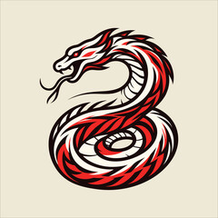 Vector Zodiac Sign for Year of Snake