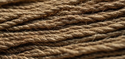  a close up of a piece of rope that has been braided into a piece of fabric with a piece of wood sticking out of it to the side of the rope.