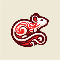 Vector Zodiac Sign for Year of Rat