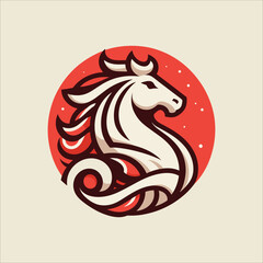 Vector Zodiac Sign for Year of Horse