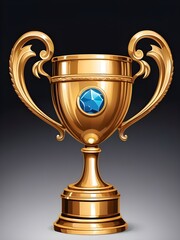 Illustration. Trophy Cup. Generative AI