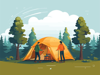people's camping