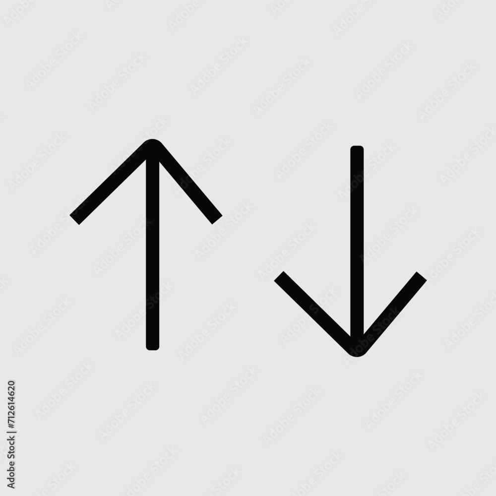 Poster download icon button. upload icon button. arrow up down icon. black up and black down arrows, round 
