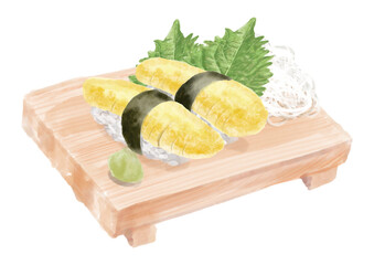 水彩の寿司_数の子01_4