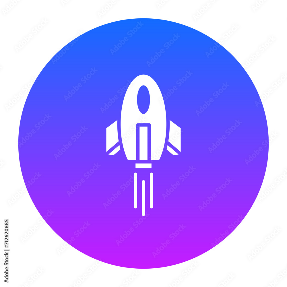 Wall mural rocket icon of business startup iconset.