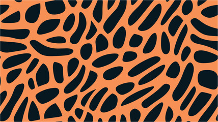 Brutalist abstract geometric Y2K shapes and grids. Vector zebra pattern. Zebra fur - stripe skin, animal pattern. Seamless.