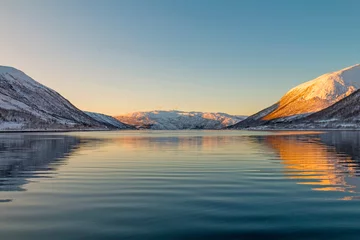 Rolgordijnen Landscape in Tromso coasts. Norway © johnkruger1