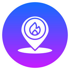 Fire Location Icon of Firefighter iconset.