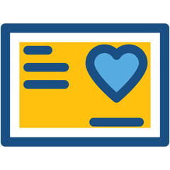 Valentine Card Vector Icon