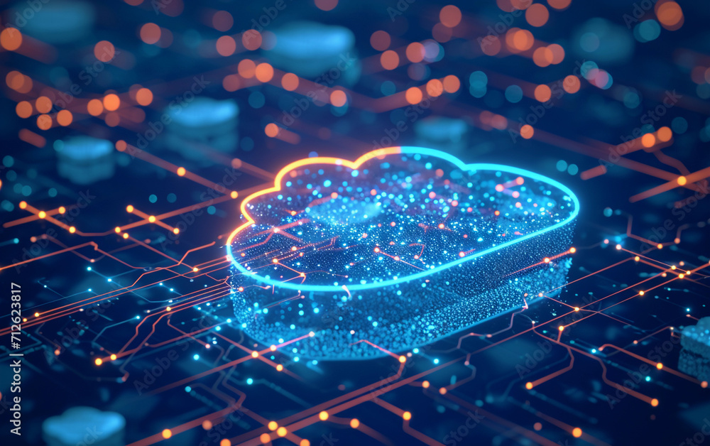 Poster graphical resource concept cloud data security