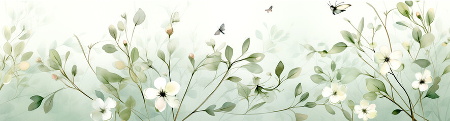 Obraz premium Watercolor Wild Flowers 
