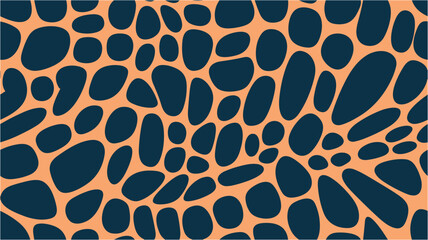 Irregular Blob Stone. Minimalism. Monochrome linear braids. The abstract background for desktop. Cobble Dot Graphic. Leopard texture. Seamless.