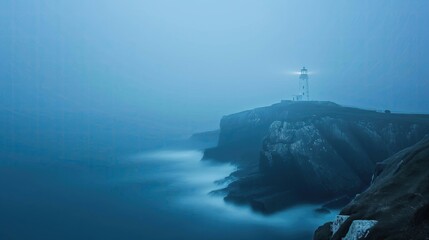 Lighthouse in the mist - AI