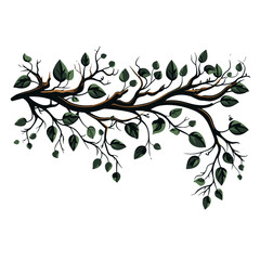 tree, nature, vector, illustration, silhouette, branch, leaf, design, plant, floral, black, flower, art, drawing, decoration, pattern, spring, bird, element, season, frame, forest, leaves, old, trunk,
