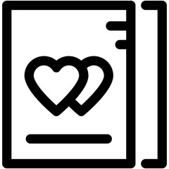 Valentine Card Vector Icon