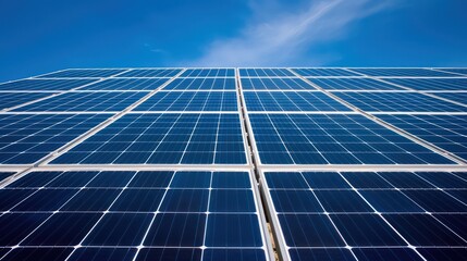 Obraz premium Solar panel energy background with copy space for text, alternative for clean energy in the future
