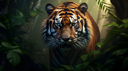 Crouching tiger the tiger sneaks up on prey head close up generative ai,,
The Close-Up Artistry of a Crouching Tiger on the Prowl"