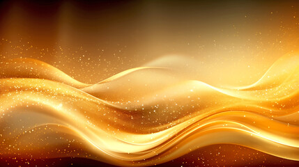 Golden Whirlpool. Golden Wave Splash. Luxury Elegant Wallpaper	