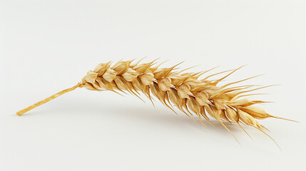 An ear of wheat on a white background